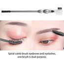 Double-Headed Comb with Sponge Eyeshadow Stick for Women Girls Eye Makeup Tools