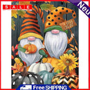 Full Embroidery Stamped Pumpkin Gnome DIY 11CT Cotton Thread Cross Stitch Kit