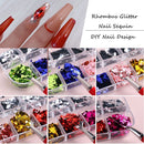 Spangles Mnicure Gel Polish Sparkly Nail Sequins Glitter Flakes Mirror Rhombus
