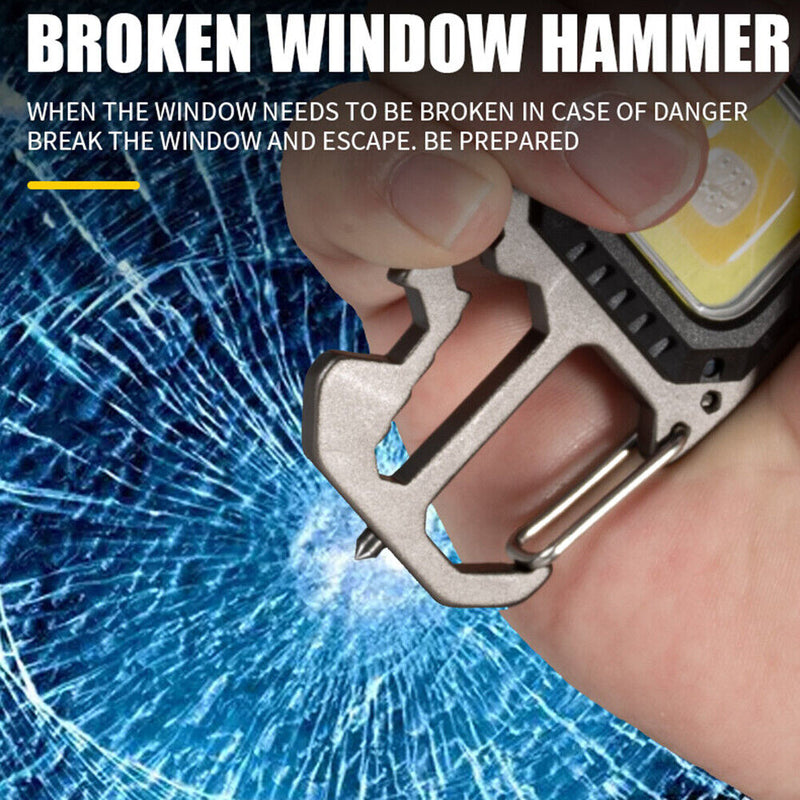 Mini LED Flashlight Keychain Can Opener Outdoor Camping Lights (Upgrade)