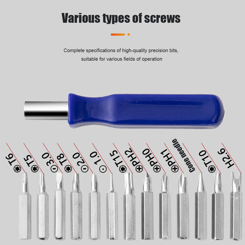 16 in 1 Screwdriver Set Torx Hex Bit Handle Phone Mobile Repair Hand Tools Newly