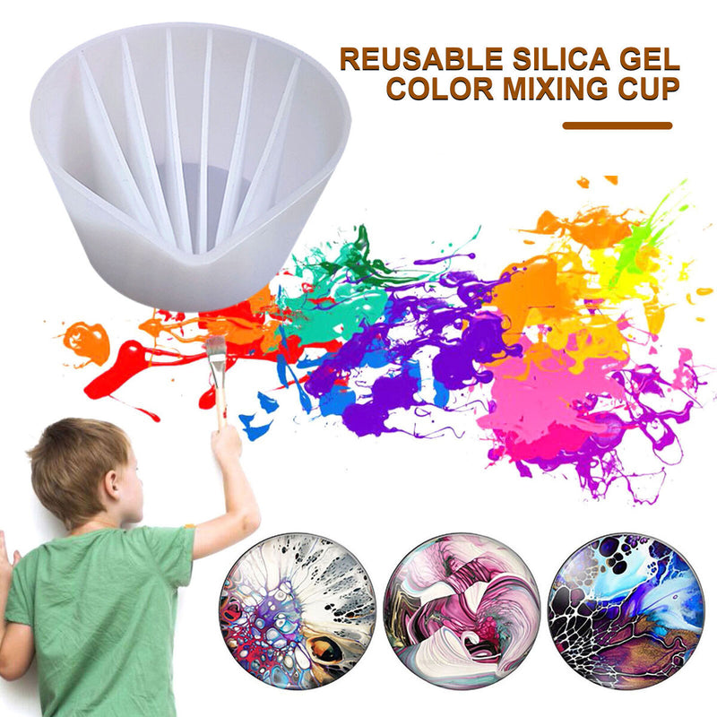 Split Color Mixing Cups for Paints Tools Acrylic Painting Pouring Multi Channel