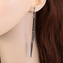Fashion Party Rock Drop Hip Hop Ear Hook Punk Earrings Ear Clip Ear Stud Rivet