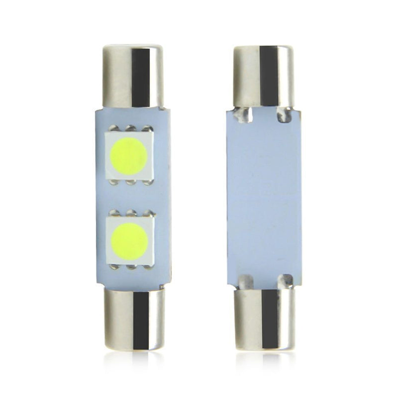 White 5050 2SMD Dome Lamp Festoon Light Car LED Reading Bulbs C5W For 4Pcs
