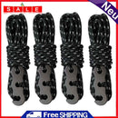 4pcs Wind Rope with S-Shaped Hooks Outdoor Camping Hiking Tent Wind Rope Buckle