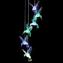 Solar Wind Chime Lamps Color Changing Hummingbird Pendant Lights Garden Decor