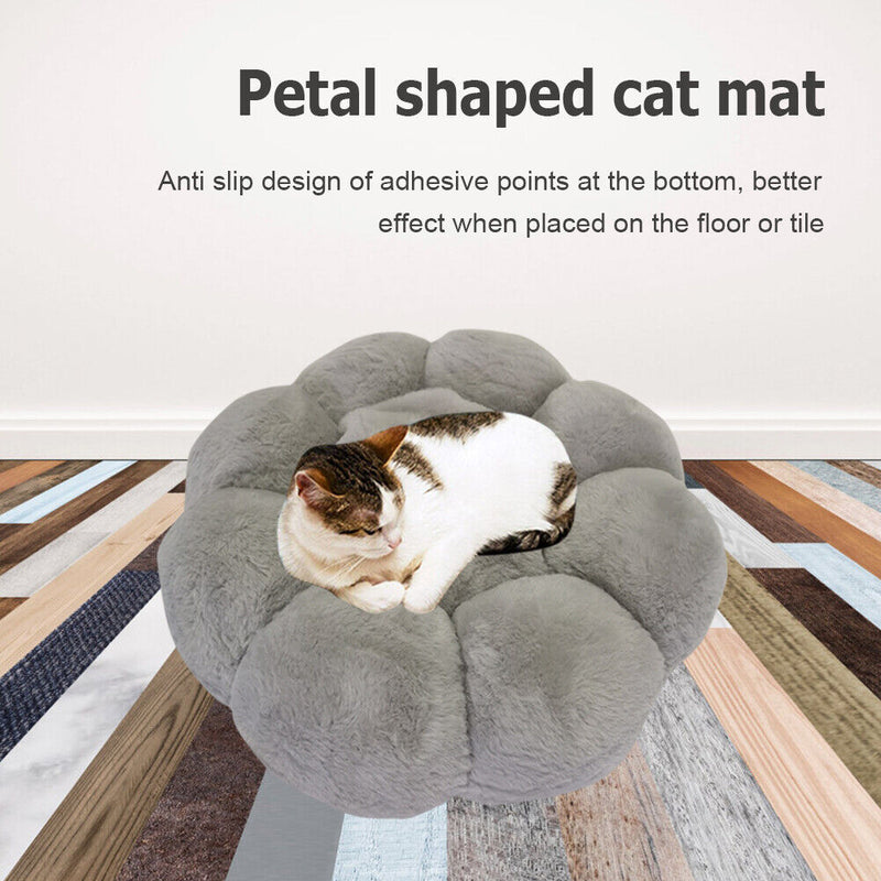 Flower Shaped Animal Mat Washable Plush Cat Kennel Soft Comfortable Pet Produ