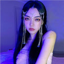 Fringed Forehead Chain Crystal Antiquity Headdress Long Tassel Headwear