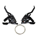 Black Durable 3 Speed Speed Set Bike Accessories Brake Shifter Sets V-Brake