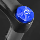 Dustproof MTB Front Fork Cap Bicycle Air Gas Valve Protective Cover (Blue) Newly