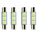 Canbus 5050 3SMD Dome Lamp Car LED Reading Bulbs Festoon Light C5W For 4Pcs