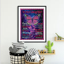 DIY Diamond Painting Butterfly English Special Shaped Part Drill Mosaic Pic