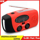 Portable Hand FM AM WB NOAA Radio Hand Crank Solar 2000mAh Radio LED Flashlight