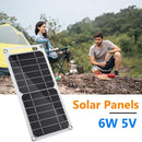 USB Solar Panel Outdoor 6W 5V Travel Solar Charger Generator Power Bank