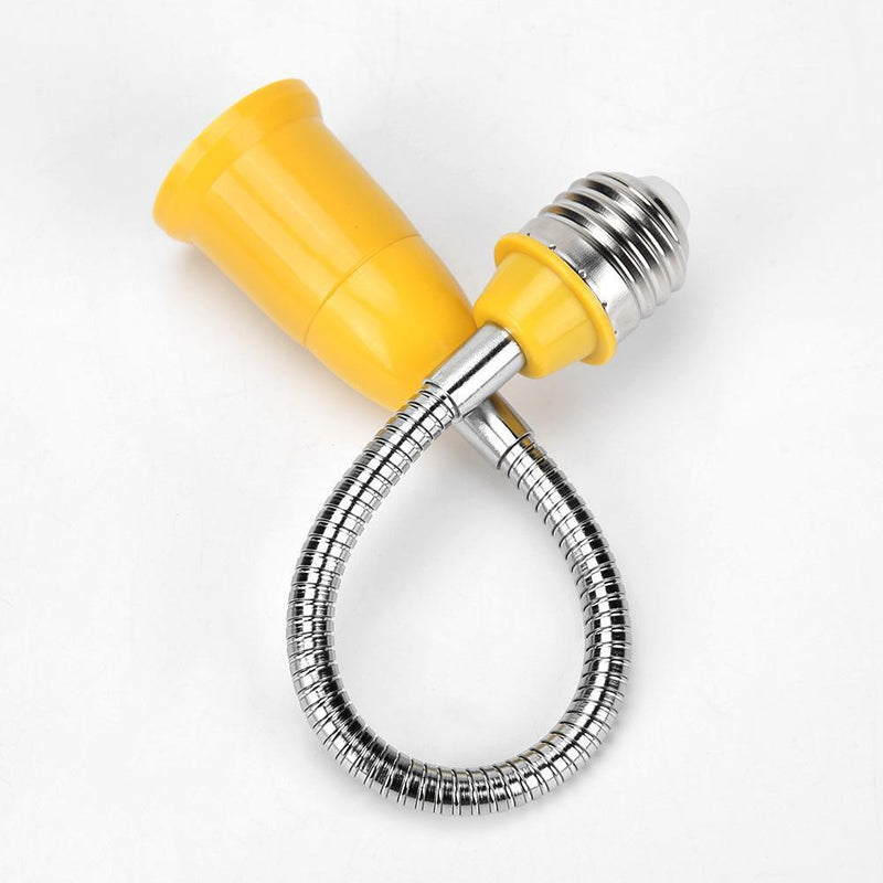 5pcs E27 LED Holder Universal Flexible Extension Lamp Socket(Yellow)