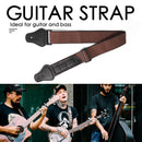 Adjustable Electric Guitar Strap Folk Picks Holder PU Leather Acoustic Bass Belt