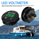D3 Car Motorcycle DC 12-24V Digital Panel Voltmeter Voltage Meter (Green) Newly