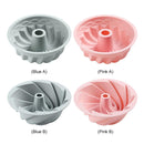 Silicone Cake Molds 6 inch Round Spiral Savoirin Pan Baking Tray (Blue A)