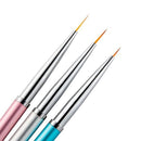 DIY Women Fashion Nail Liner Painting Pen Metal Handle Manicure Tool Nail Art
