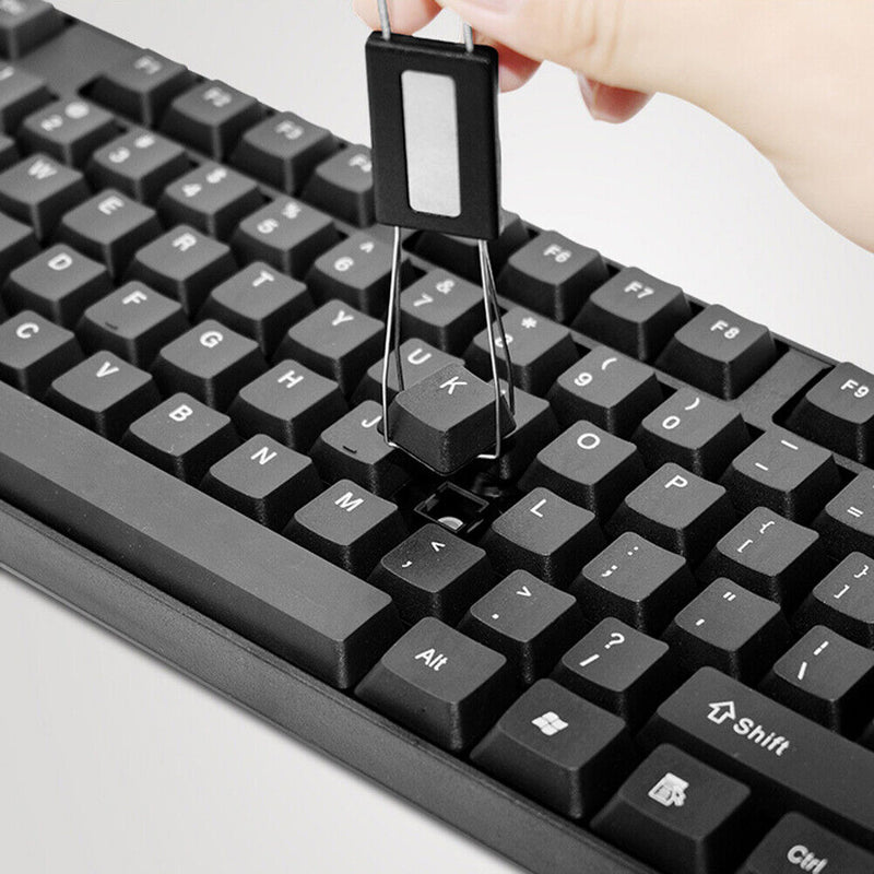 2 in 1 Mechanical Keyboard Key Cap Puller Universal Shaft Remover (Black)
