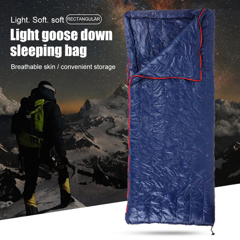 Goose Down Cold Temperature Sleeping Bag Portable Soft for Hiking Mountaine