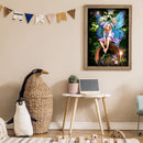 5D DIY Full Drill Round Shape Gnome Rhinestone Diamond Drawing Home Decoration