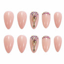 Beauty Jelly Gum Nail Art Ballerina False Nails Almond Ombre Ballet Nail Tip