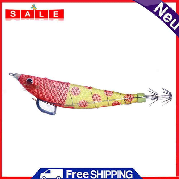 Luminous Wood Shrimp Fishing Lures 12 cm 14.3 g Artificial Bait (Yellow Red)