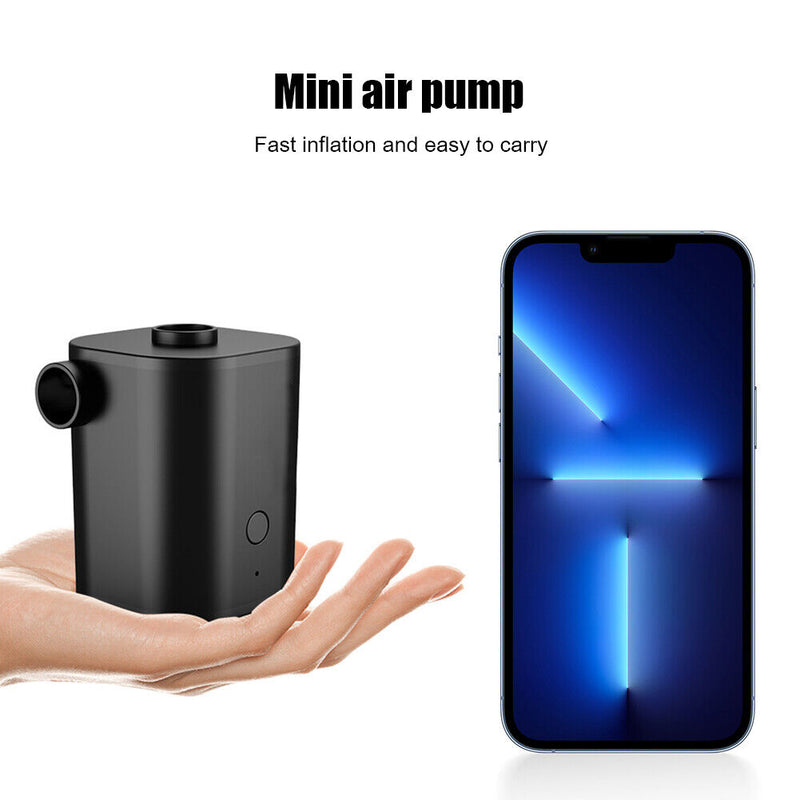 Electric Inflatable Air Pump for Air Beds Swimming Rings Boat Sofa (Black)