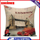 Non-fading London Printed Pillowcases Square Cleanable Sofa Car Cushion Covers