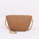 Women Straw Weave Flower Summer Beach Shoulder Crossbody Bag (Sunflower)