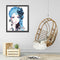 Blue-haired girl 5D DIY Partial Special Shape Drill Diamond Painting Newly