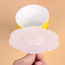 Silicone Sealing Cup Lid Thermal Insulation Cup Cover(Orange White)