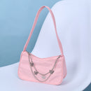 Casual Ladies Solid Color Butterfly Chain Underarm Bag Women Small Hobos Purse
