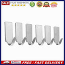 6pcs Waterproof Stable Wall Mounted Bathroom Towels Storage Rack Hanging Ho