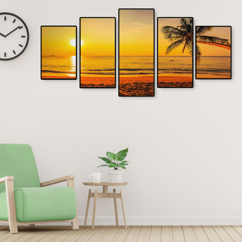 Ornamental Tropical Sunset Oil Painting Wulian Picture Art Craft Decoration Draw