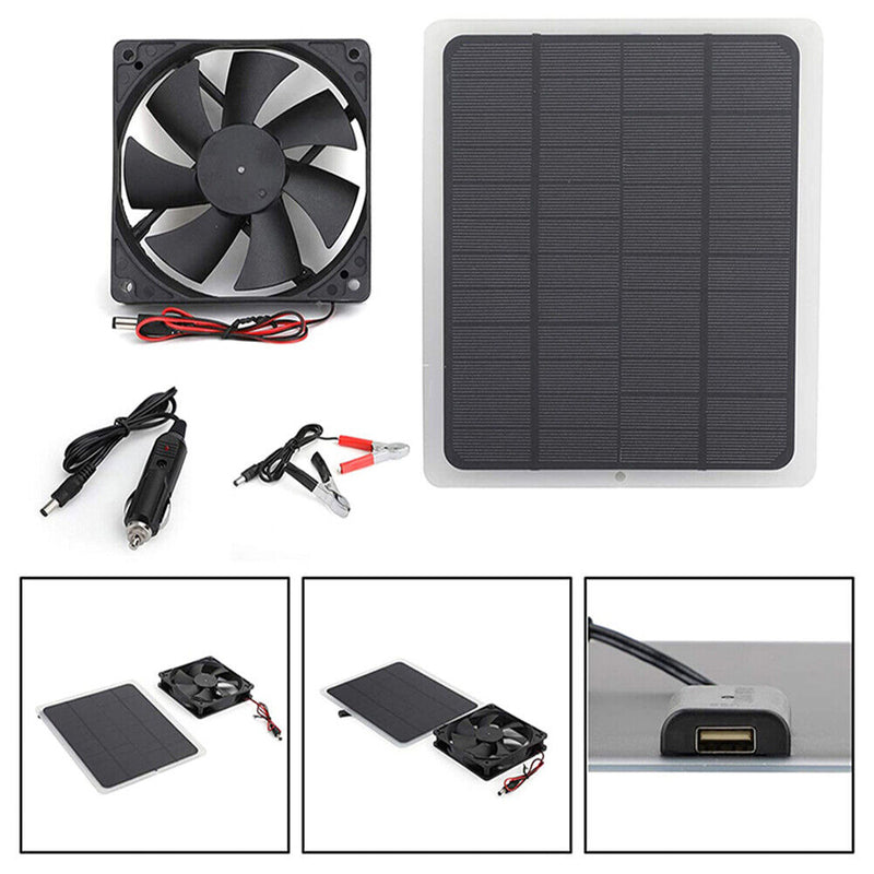 12V Air Extractor Mini Fan Poultry House Greenhouse Solar Exhaust Fan