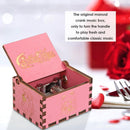 Retro Wood Manual Music Box Pink Beauty Girl Style Birthday Gift Ornaments Newly