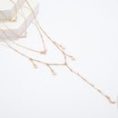 Moon Star Pendant Necklace Rhinestone Multilayer Choker Statement Women Jewelry