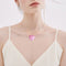 Healing Magic Wand Gift Energy Pink Crystal Necklace Heart Pendant Gem Jade