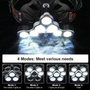 LED Sensor Headlamp Rechargeable Flashlight Fishing Running Light USB Headlamp