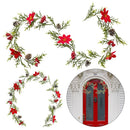 Decoration Christmas Pine Cone Eucalyptus Leaf Vines Red Fruit Pine Needle