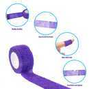 Self Adhesive Elastic Bandage Cross Stitch Finger Protector (Purple)