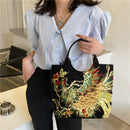 Retro Beads Peafowl Embroidery Crossbody Shoulder Bag Women Canvas Large Handbag