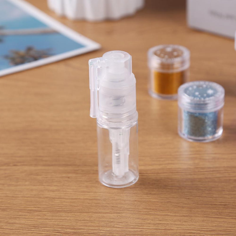 Portable Powder Spray Bottle Clear Plastic Makeup Pot Travel Sprayer (14ml)