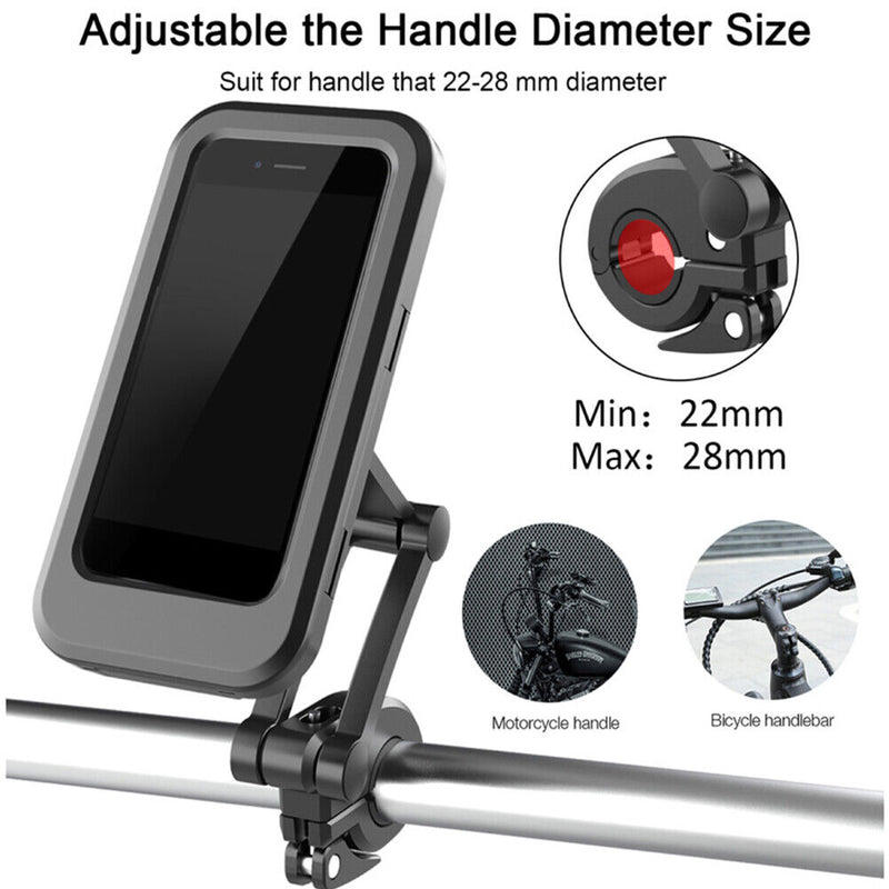 Bicycle Mobile Phone Holder 360 Degree Rotatable Waterproof Fixed Bracket