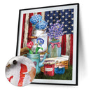 Flower Oil Paint By Numbers DIY Handpainted on Canvas Wall Art Picture Unframed