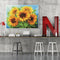 #A Tulip/Sunflower Oil Paint By Numbers DIY Handpainted Home Decoration Unfram