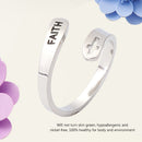 Opening Rings Stainless Steel Couple Love Hope Friendship Jewelry Accessories