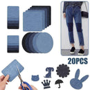 Denim Fabric Patch Back Glue Patchs Cloth Jeans Bag Clothing Label I1L8